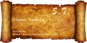 Sipos Teónia névjegykártya