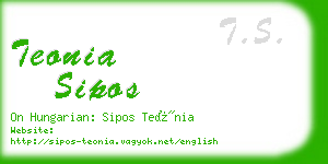 teonia sipos business card